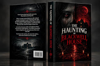 design horror book cover,occult horror and psychological horror kdp cover
