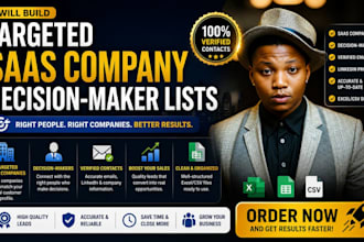 build targeted saas company decision maker contact lists