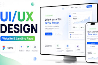 design modern website or landing page UI UX in figma