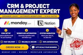 setup monday CRM automation notion workspace dashboard for project management
