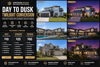 turn day photos into stunning real estate twilight photos