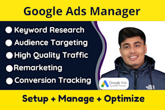 be your google ads manager and optimize PPC campaigns