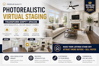 create photorealistic virtual staging for real estate homes and apartments
