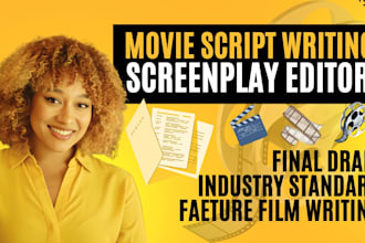 proofread your screenplay movie script coverage script treatment and feedback