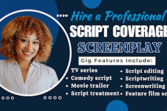 provide industry standard script coverage logline script treatment and feedback