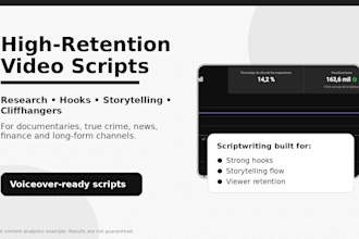 research and write a high retention youtube video script