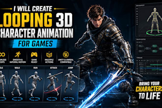 create looping 3d character animation for games