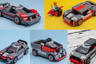 design custom 3d lego moc vehicle with bricklink studio files and xml part list