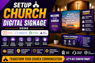 setup church digital signage using yodeck screencloud optisigns rise vision