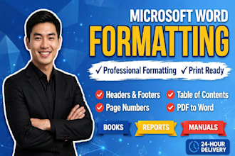 professionally format ms word documents, reports and books