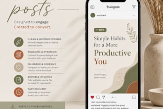 design premium instgram carousel posts in canva
