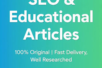 write SEO article blog post and educational content