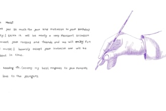 write anything in beautiful handwriting