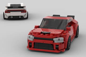 custom lego moc of car, bike, ship, house, toys, minifigure with XML part list