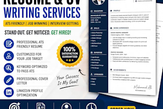 create a professional ats friendly resume and CV design
