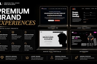 create a premium website for your brand or creative agency
