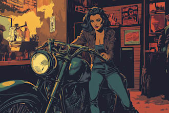 illustrate dynamic comic books, graphic novels