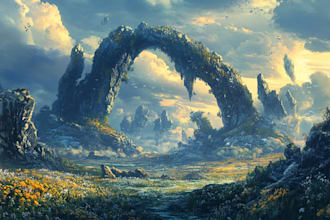 do a fantasy landscape