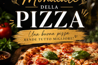 design professional flyers or food, pizza and other