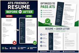 write a professional ats resume and cover letter