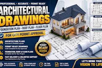 do architect foundation plan roof and floor plan for city permit