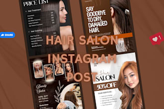 design beauty salon, hair, lash, spa, and skincare  flyer