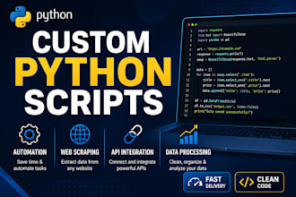 develop python automation scripts for your business