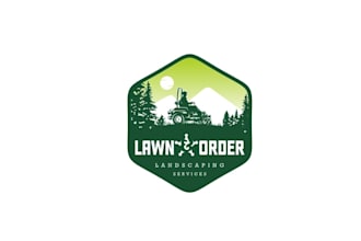 design lawn order landscaping services logo