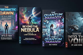 design fantasy book cover illustration art, christian, horror, romance, sci fi