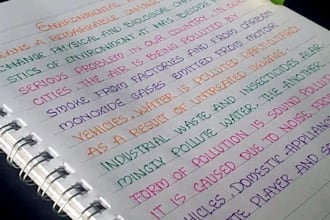 write  anything and  beautiful handwriting in english