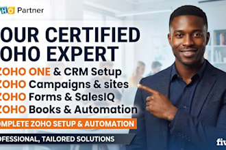 zoho one zoho campaign sites zoho salesiq zoho forms book expert zoho crm setup