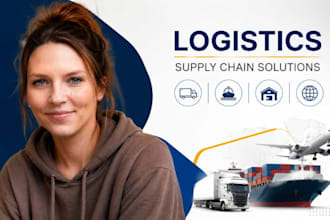 create logistics PPT supply chain proposal transport company presentation design