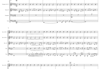 arrange a piece of your choosing for brass band, wind band or string ensemble