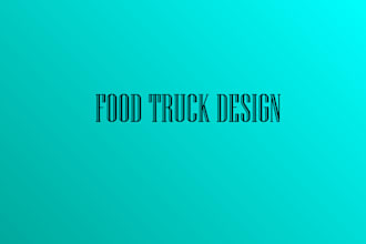 design  food truck, food trailer, food stall, food cart wrap