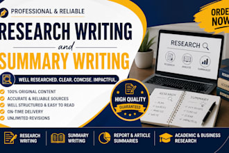 do professional summary and research writing