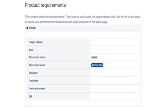 write brd, frd, prd, user stories and acceptance criteria