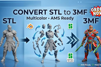 convert stl to 3mf split 3d model for bambu lab multicolor printing