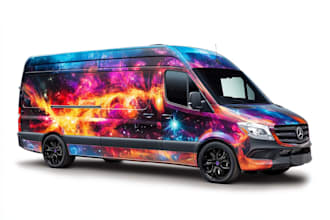 do amazing car wrap, decal, vinyl with vector illustration