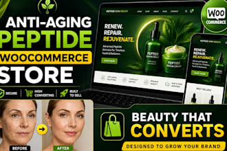 create anti aging peptide skin health woocommerce ecommerce store