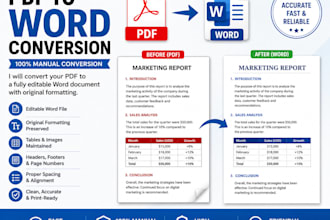 convert PDF to editable word manually