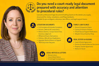 write legal agreements, legal contracts, documents, motions and lawsuits