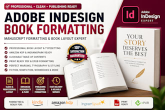 adobe indesign book formatting, manuscript formatting, book layout, amazon kdp