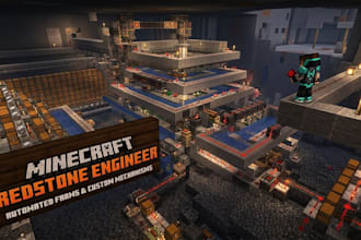 design and build efficient minecraft redstone mechanisms, farms and traps