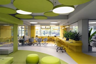 design functional commercial workspace, startup office, corporate design,archviz