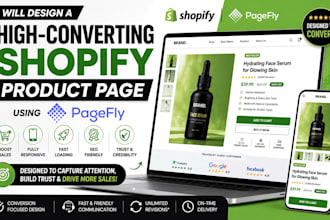 design a high converting shopify product page using pagefly