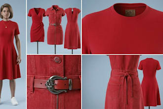 create realistic 3d garment advertisement for fashion brands