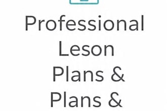 create professional lesson plans for teachers and tutors