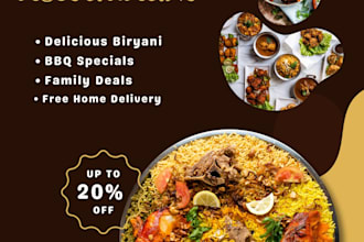 design professional restaurant menu and food flyer in canva