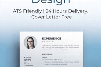 design a professional ats CV and resume in ms word