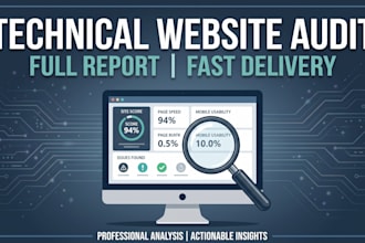 provide a technical website audit and an SEO analysis